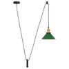 vidaXL Lampa wisząca z regulacją wysokości E27 połysk zielony