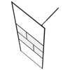 vidaXL Ściana prysznicowa typu walk-in Czarny 80 x 195 x 0.5 cm