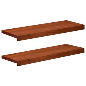 vidaXL Parapety 2 szt. brązowy 70 x 30 x 2 cm Drewno bukowe