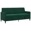 vidaXL Sofa z miejscem do przechowywania Ciemnozielony Poliester