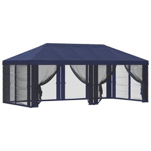vidaXL Pokrywa daszku z ścianami bocznymi niebieski 600,5 x 300,5 cm