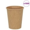 vidaXL Papierowe kubki, 1000 szt., 8oz, 200ml, brązowy