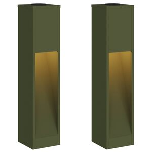 vidaXL Solarna Lampa LED na Ścieżkę 2 szt. Ciepła biel 18 x 18 x 80 cm