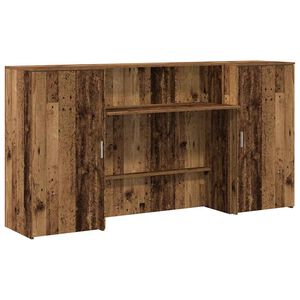 vidaXL Biurko recepcyjne Stare drewno 200x50x103,5 cm Drewno klejone
