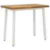 vidaXL 110 x 55 x 75 cm Lite Drewno Akacji Biały Prostokątny