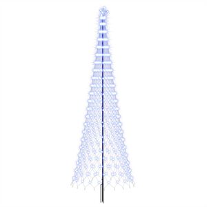 vidaXL Choinka świąteczna LED 400 cm 450 LED Niebieski Żelazo Czarny