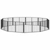 vidaXL Bramka dla psa 10 pcs Czarny 100 x 60 cm Stal Galwanizowana