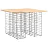 vidaXL St&oacute;ł ogrodowy gabionowy 100x102x72 cm lite drewno sosnowe