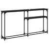 vidaXL StolikKonsolowy Czarny Dąb 146 x 22.5 x 75 cm