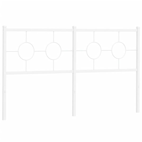 vidaXL Metalowe wymienne wezgłowie, białe, 160 cm