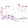 vidaXL Leżak 2 pcs Ciemnoszary 40 x 40 x 40cm Lite drewno akacjowe