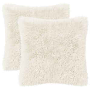 vidaXL Poszewka na poduszkę 2 pcs HEERLEN Biały 30 x 30 cm Fleece PV