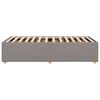 vidaXL Rama łóżka bez materaca, taupe, 100x200 cm, obita tkaniną