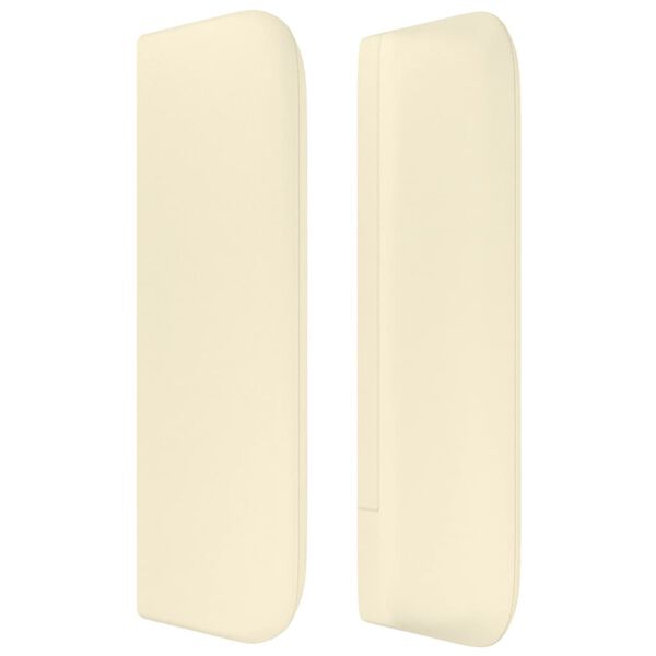 vidaXL Zagł&oacute;wek uszak, kremowy, 183x16x78/88 cm, sztuczna sk&oacute;ra