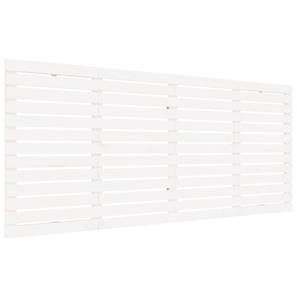 vidaXL Wezgłowie ł&oacute;żka, białe, 206x3x91,5 cm, lite drewno sosnowe