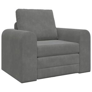 vidaXL Sofa Bed Ciemnoszary 98 x 71 x 83 cm Aksamit