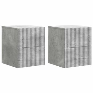 vidaXL Wisząca Szafka Nocna 2 szt. Betonowy szary 33 x 34,5 x 40 cm