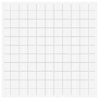 vidaXL Płytki mozaikowe, 11 szt., białe, 30x30 cm, szkło