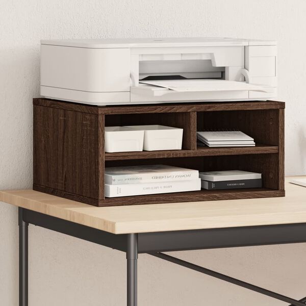 vidaXL Stojak pod drukarkę, brązowy dąb, 49x40x22,5 cm