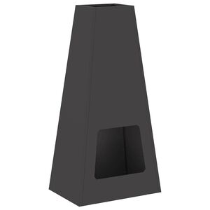 vidaXL Bowl ogniskowy Czarny 50 x 35 x 100 cm Stal kortenowska