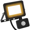 vidaXL Reflektor LED z czujnikiem, 20 W, ciepłe białe światło
