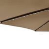 vidaXL Parasol ogrodowy LED, stalowy słupek, taupe, 225x225x212 cm