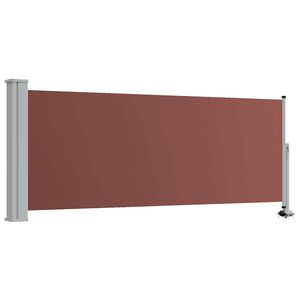 vidaXL Wysuwana markiza boczna na taras, 100 x 300 cm, brązowa