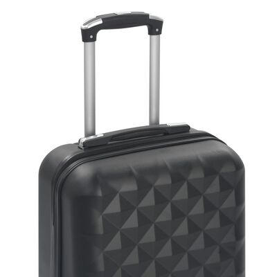 vidaXL Twarda walizka, czarna, ABS
