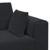 vidaXL Sofa 3 pcs Czarny 250 x 188 x 76 cm Aksamit