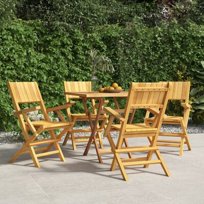 vidaXL Składane krzesła ogrodowe, 4 szt., 55x61x90 cm, drewno tekowe