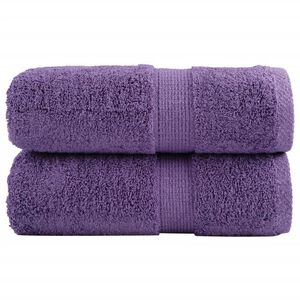 vidaXL Ręczniki myjące Premium SOLUND 2 szt. Fioletowe 30x30 cm 600 gsm