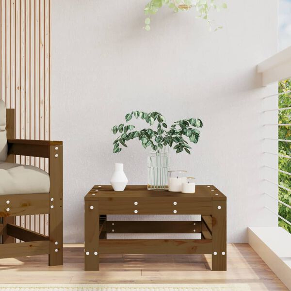 vidaXL Podnóżek ogrodowy, miodowy brąz, lite drewno sosnowe