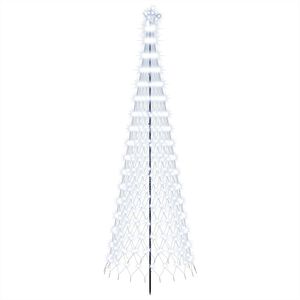 vidaXL Choinka świąteczna LED 300 cm 350 LED Zimna biel Żelazo Czarny
