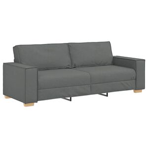 vidaXL Sofa 3-osobowa Ciemnoszara 220x78x84 cm Tkanina