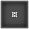 vidaXL Ręcznie robiony zlew kuchenny, czarny, stal nierdzewna