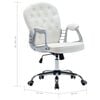vidaXL Obrotowe krzesło biurowe, białe, obite sztuczną sk&oacute;rą