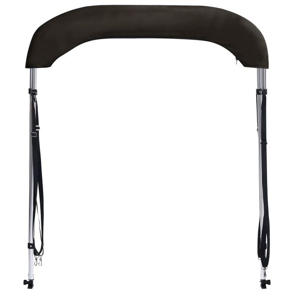 vidaXL Daszek bimini do łodzi, 2 pałąki, czarny, 150x120x110 cm