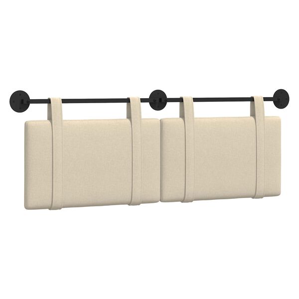 vidaXL Wisząca Głowa Gładki Kremowy 150 x 55 x 5 cm tkanina