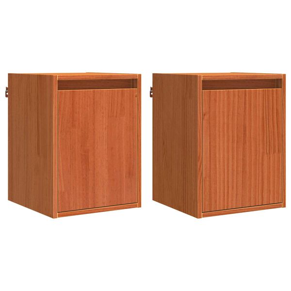 vidaXL Szafka ścienna z drzwiami 2 pcs Woskowy Brąz 30 x 30 x 40 cm