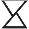vidaXL Nogi do stołu jadalnego 2 szt. Czarne 80x(72-73,3) cm Stal