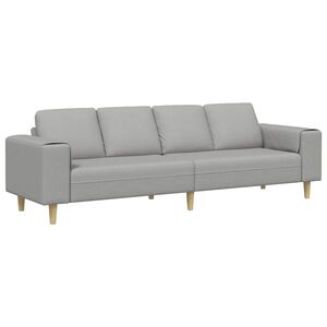vidaXL Sofa do salonu Szary chmur 250 x 77 x 76 cm Poliester