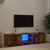 vidaXL Szafka pod TV z oświetleniem LED, stare drewno, 140x40x36 cm