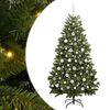 vidaXL Sztuczna choinka 180 cm 300 LED Ciepła biel PVC i stal zielony
