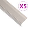 vidaXL Listwy schodowe w kształcie litery L 5 szt. Aluminium 100 cm