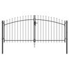 vidaXL Brama Podw&oacute;jna WOERDEN 299,5 x 174,5 cm Stal Szary Zamykane
