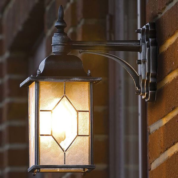 KONSTSMIDE Lampa ścienna Milano, świecąca w d&oacute;ł, czarno-srebrna