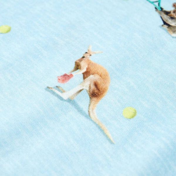 Koszulka dziecięca z kr&oacute;tkimi rękawami, jasnoniebieski melanż, 92