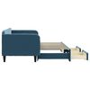 vidaXL Sofa rozsuwana z szufladami, niebieska, 90x200 cm, aksamit