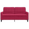 vidaXL Sofa 2-osobowa, winna czerwień, 140 cm, tapicerowana aksamitem