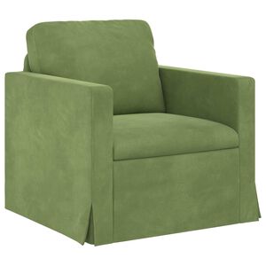 vidaXL Sofa Jasnozielony 78 x 78 x 80 cm Aksamit